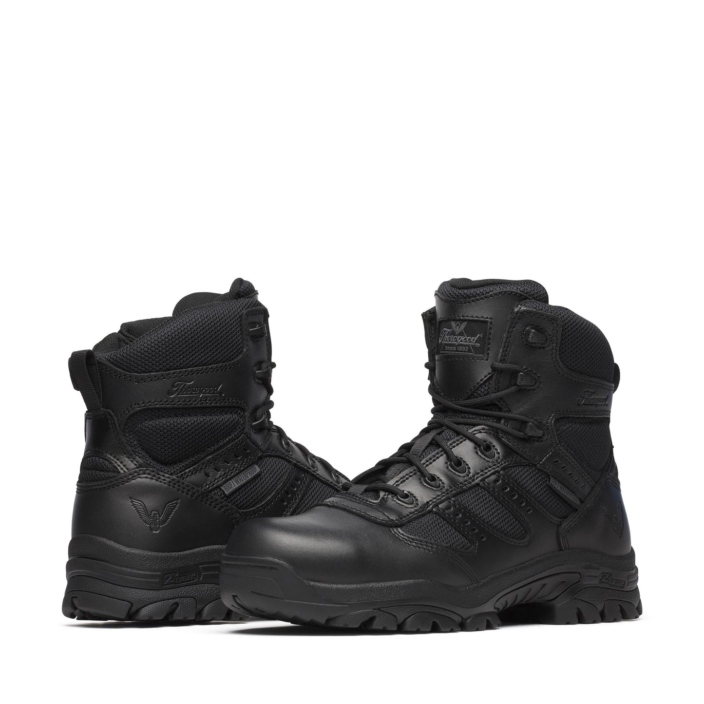 Men's Thorogood The Deuce  BBP WP  Black Polish Toe SideZip 6" - 834-6218