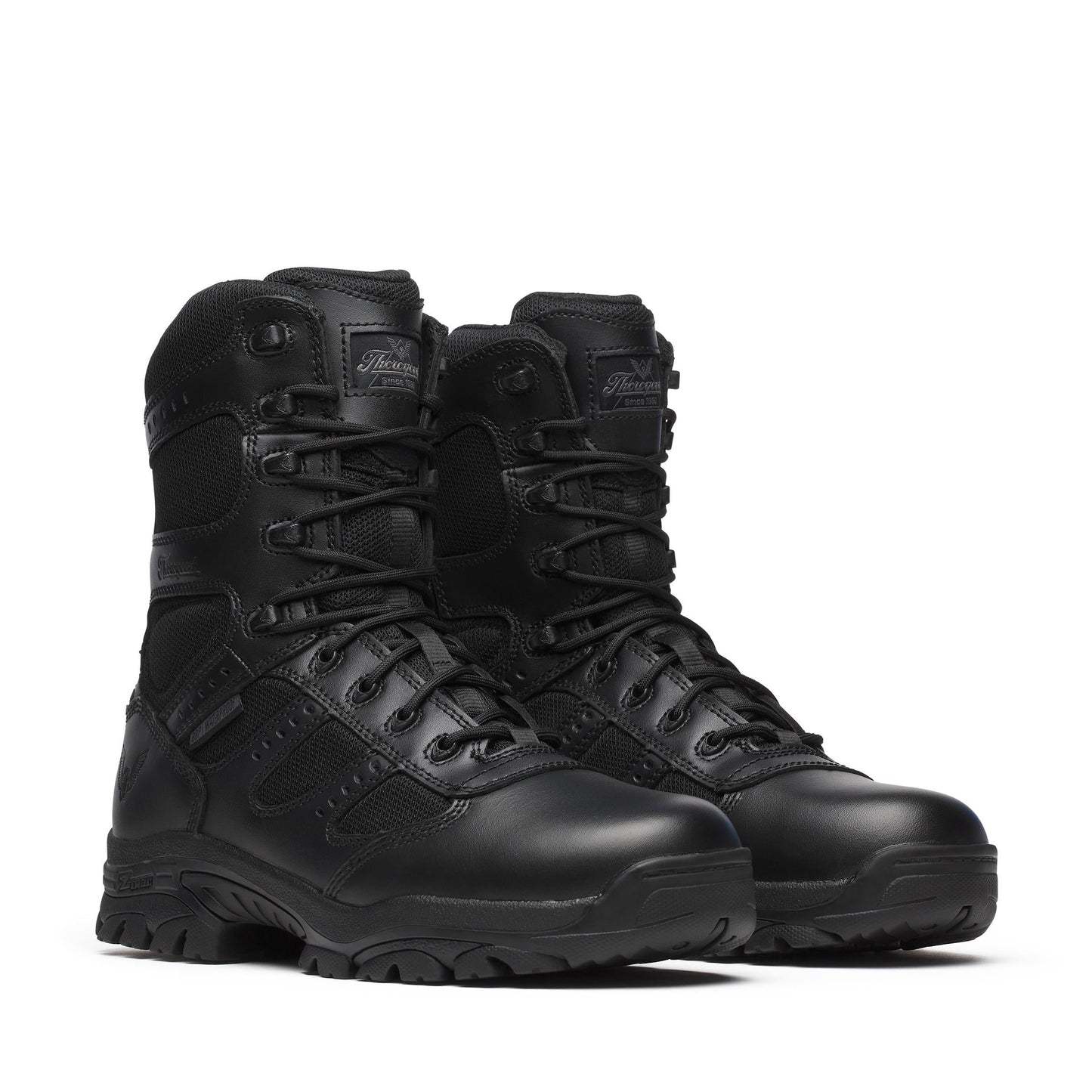 Men's Thorogood The Deuce  BBP WP  Black Polish Toe SideZip 8" - 834-6219