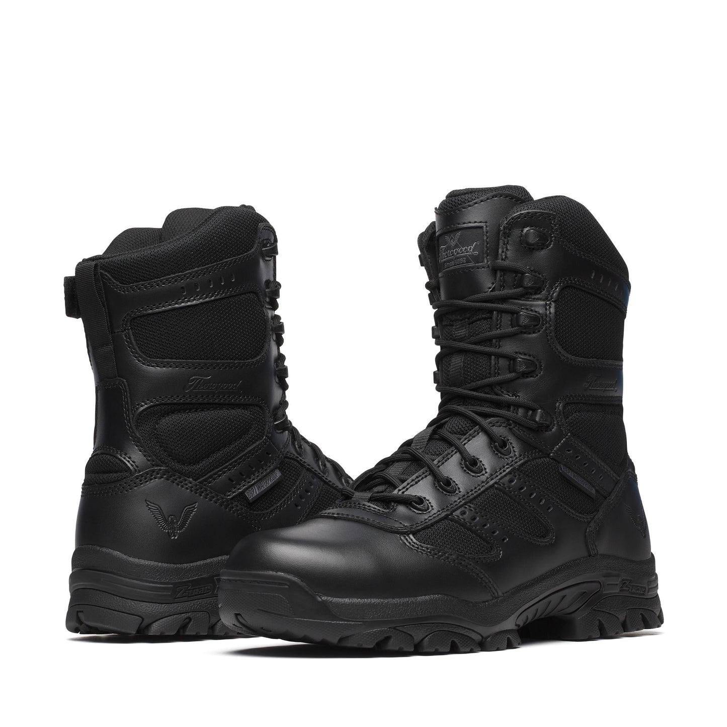 Men's Thorogood The Deuce  BBP WP  Black Polish Toe SideZip 8" - 834-6219
