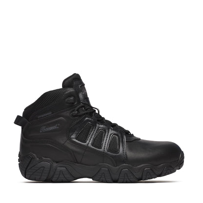 Men's Thorogood Crosstrex  BBP WP  Black Polish Toe SideZip 6" - 834-6385