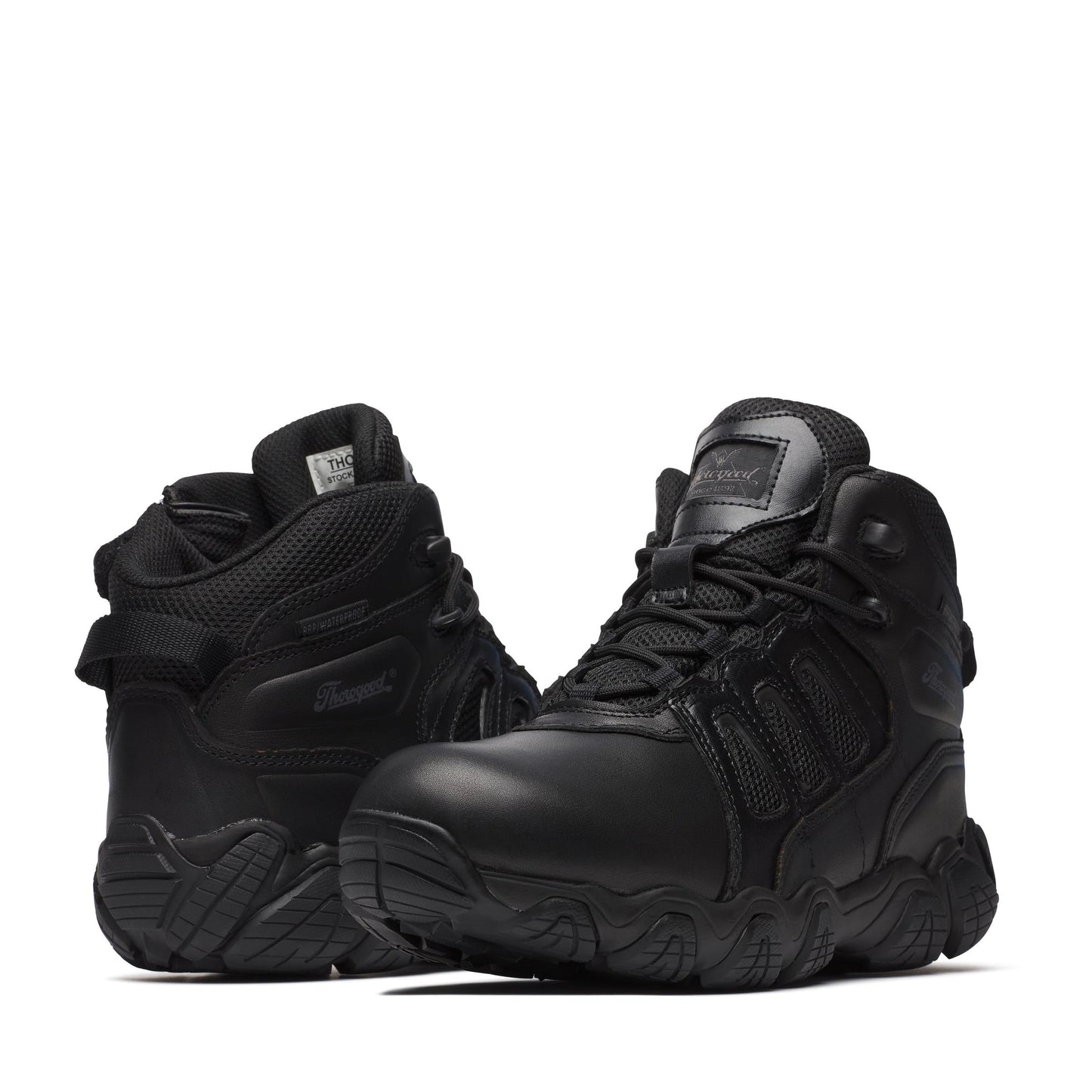 Men's Thorogood Crosstrex  BBP WP  Black Polish Toe SideZip 6" - 834-6385