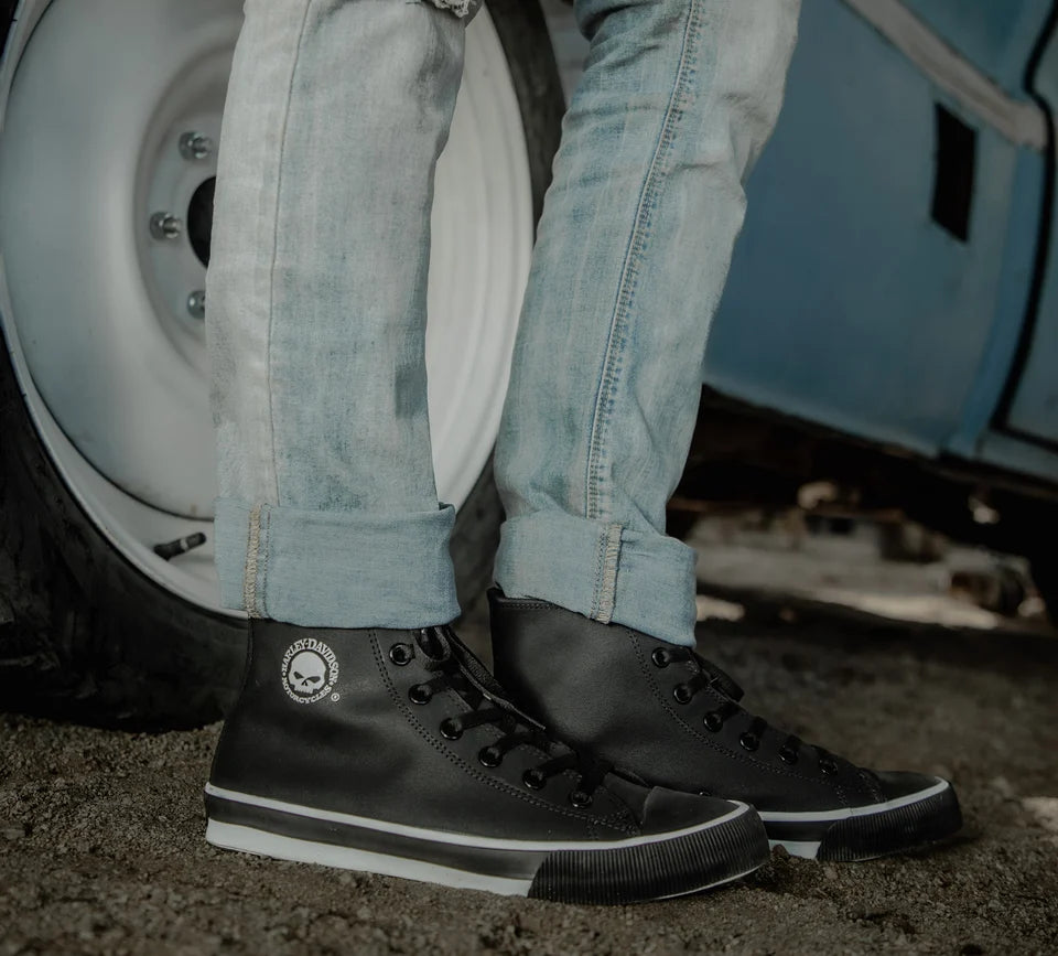 Harley-Davidson Men's Baxter Shoes - Black & White - D93341