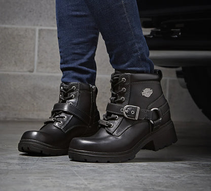 Tegan Lace up Boot w/ Zipper - D84424