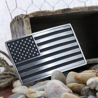 Antiqued American Flag Attitude Buckle