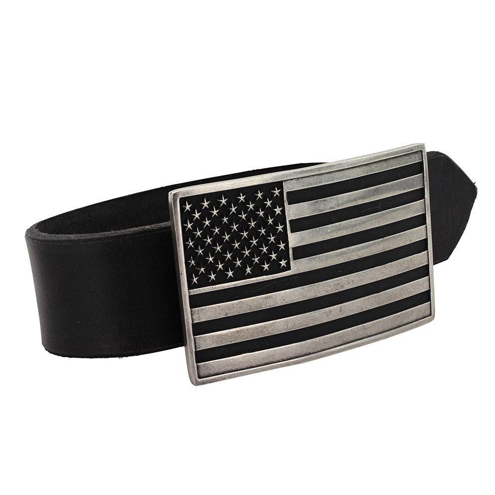 Antiqued American Flag Attitude Buckle