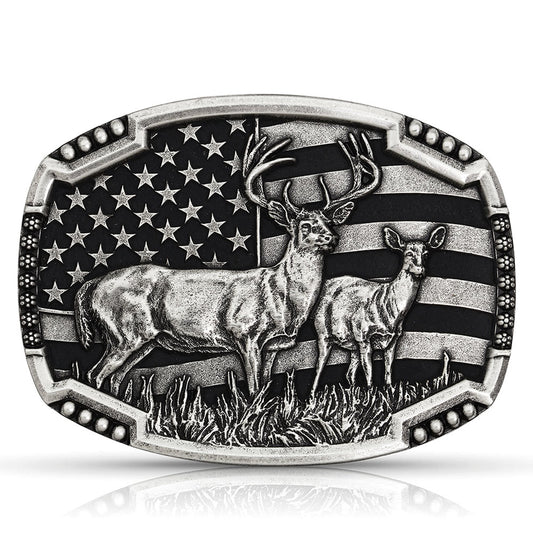 Buck & Doe Deer Buckle - A785S