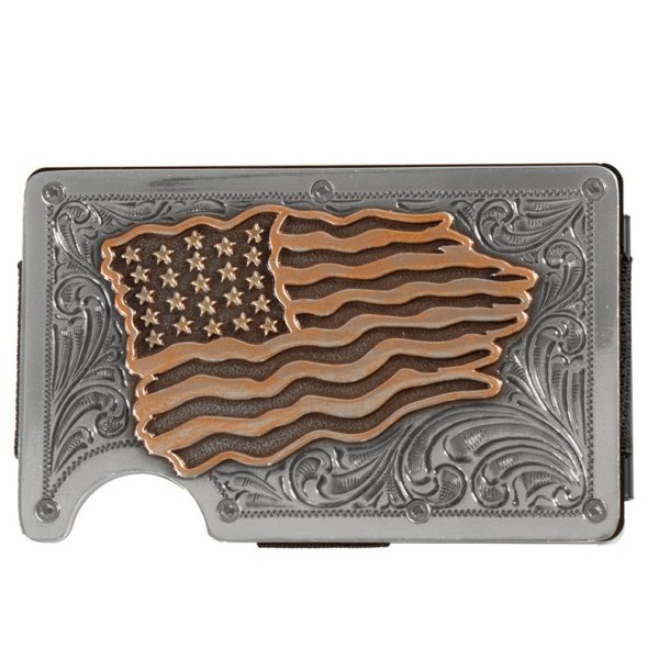 Men’s Smart Wallet – Distressed Copper Flag - D250016897
