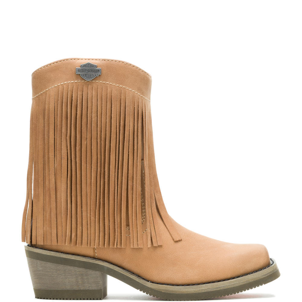 Women's Harley-Davidson Korsen Fringe - Tan - D84853
