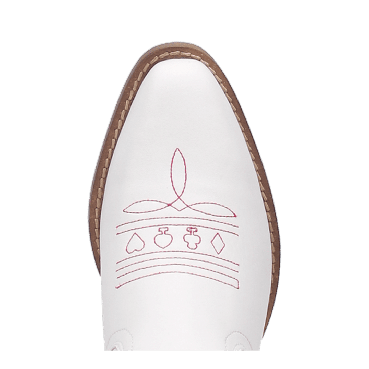 Women's Dingo Queen A Hearts  Leather Boot - White - DI174-WH