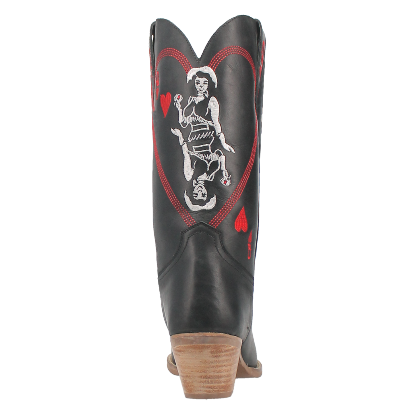 Women's Dingo Queen A Hearts  Leather Boot - Black - DI174-BK