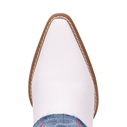 Women's Dingo Glory Days Leather Boot - White - DI1776-MU