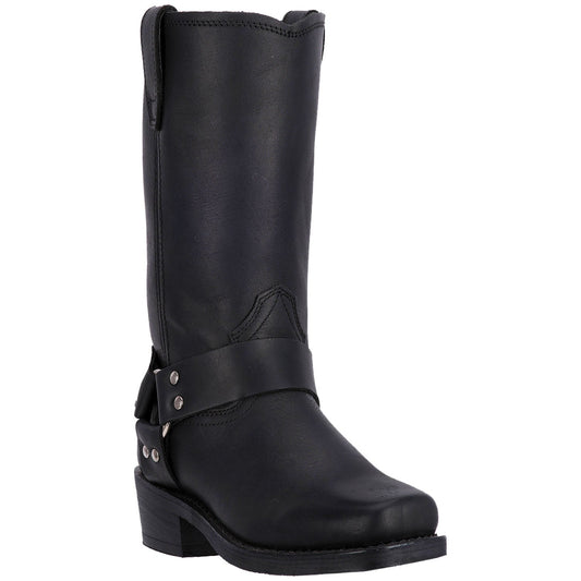 Men's Dingo Dean Leather Harness Boot - Black - DI19057-BK