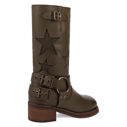 Women's Dingo Blacklist Leather Boot - Green - DI215-GN2
