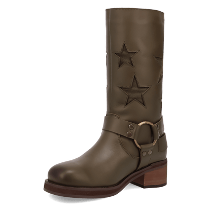 Women's Dingo Blacklist Leather Boot - Green - DI215-GN2