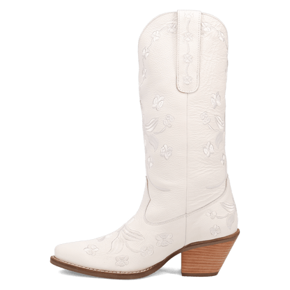 Women's Dingo Love Bug Leather Boot - White - DI2182-WH