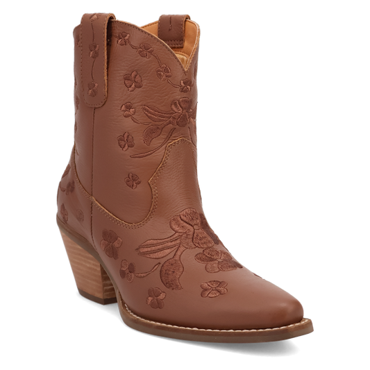 SWEETHEART LEATHER BOOTIE Brown - DI2183-BN