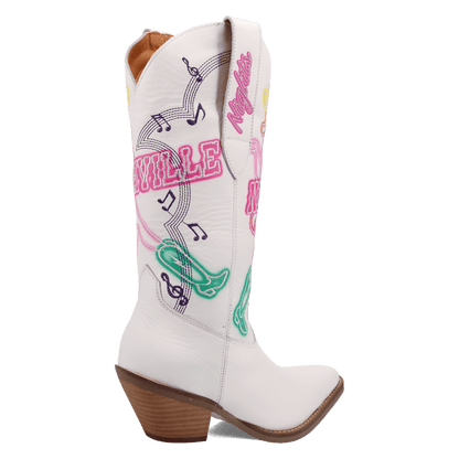 Women's Dingo Nashville Nights Leather Boot - White - DI2207-WH