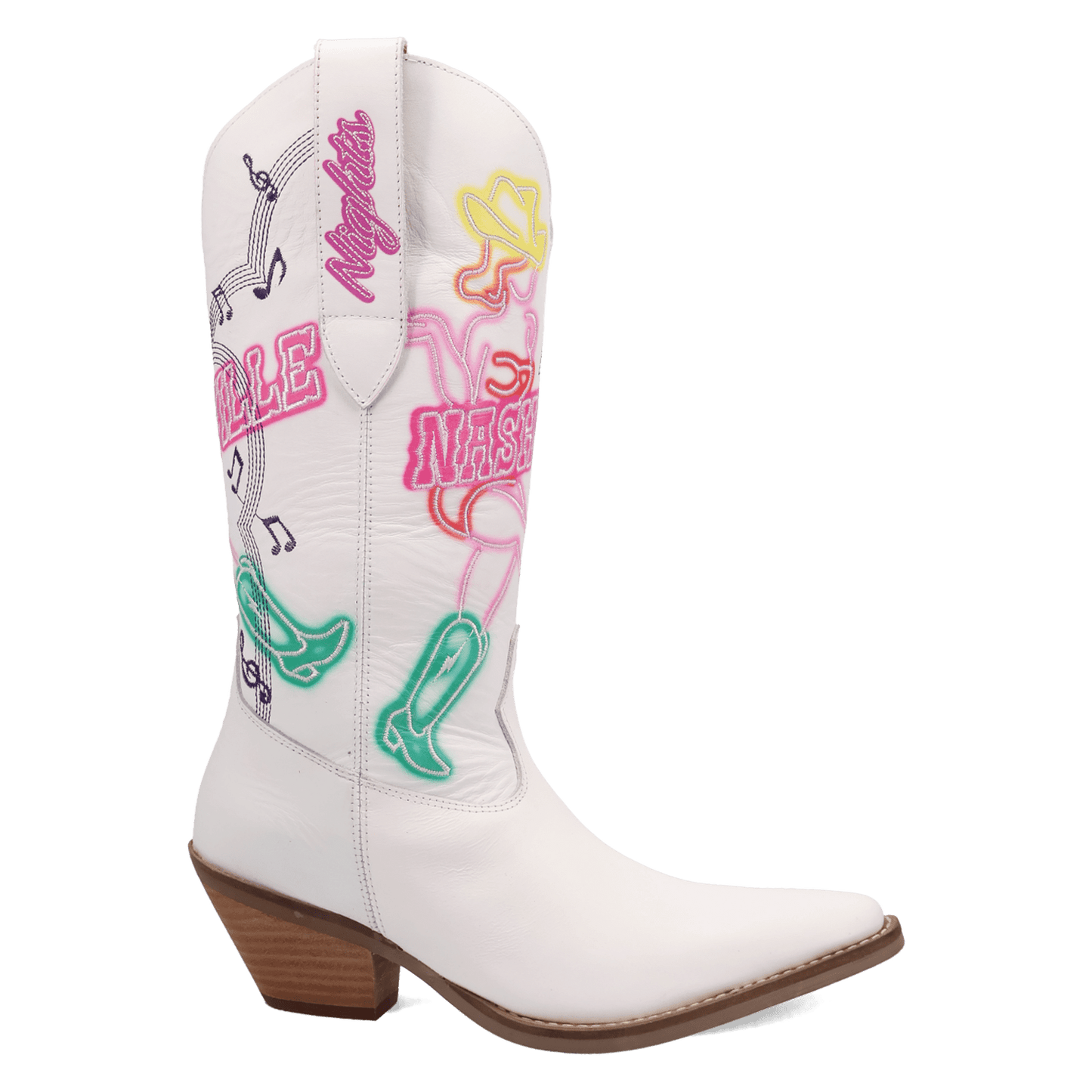 Women's Dingo Nashville Nights Leather Boot - White - DI2207-WH