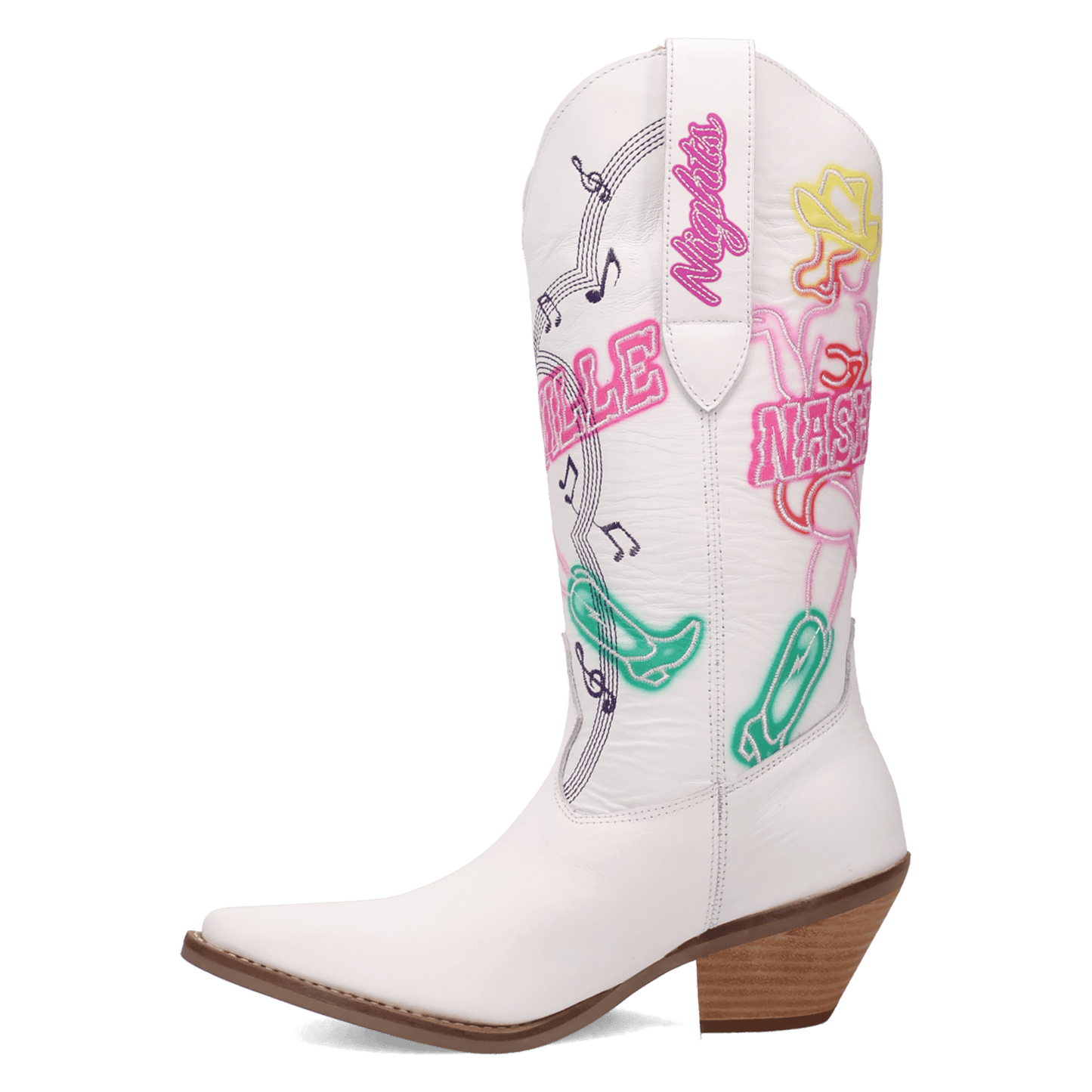Women's Dingo Nashville Nights Leather Boot - White - DI2207-WH