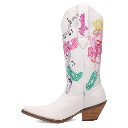 Women's Dingo Nashville Nights Leather Boot - White - DI2207-WH