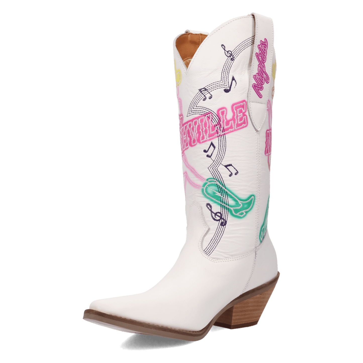 Women's Dingo Nashville Nights Leather Boot - White - DI2207-WH