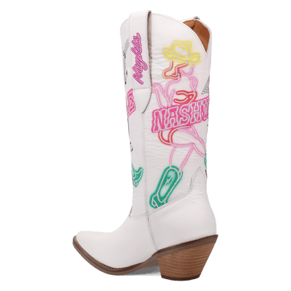 Women's Dingo Nashville Nights Leather Boot - White - DI2207-WH