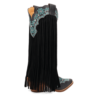 Women's Dingo Tequila Sunrise Suede Boot - Black - DI2225-BK