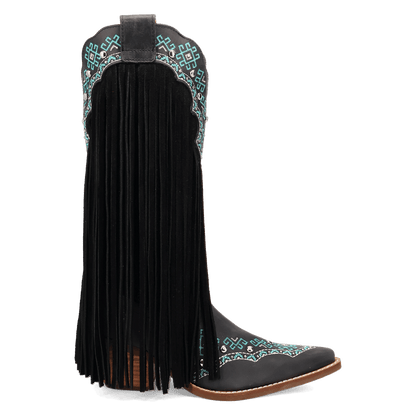 Women's Dingo Tequila Sunrise Suede Boot - Black - DI2225-BK