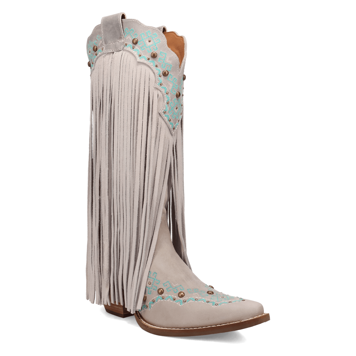 Women's Dingo Tequila Sunrise Suede Boot - White - DI2225-WH7