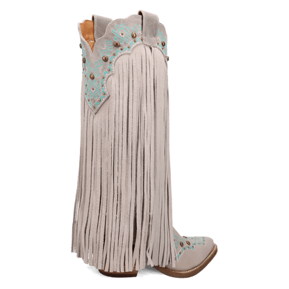 Women's Dingo Tequila Sunrise Suede Boot - White - DI2225-WH7