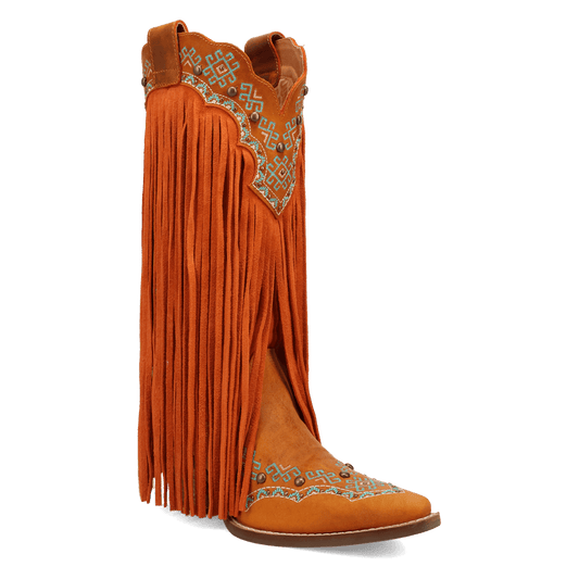 Women's Dingo Tequila Sunrise Suede Boot - Rust - DI2225-BN82