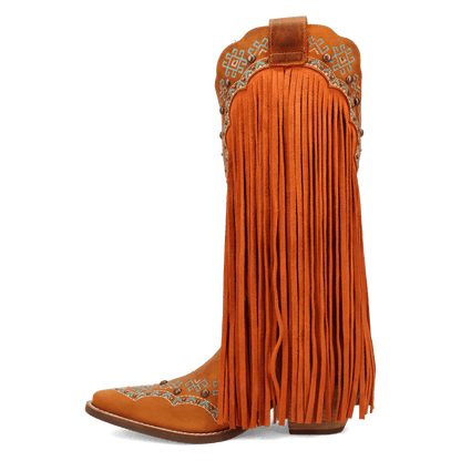 Women's Dingo Tequila Sunrise Suede Boot - Rust - DI2225-BN82