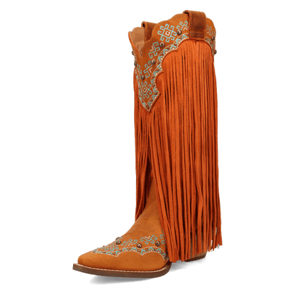 Women's Dingo Tequila Sunrise Suede Boot - Rust - DI2225-BN82