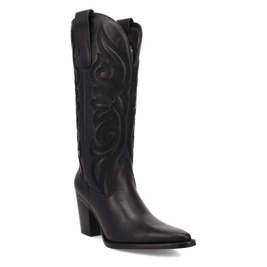 Women's Dingo Hensley Leather Boot - Black - DI2246-BK