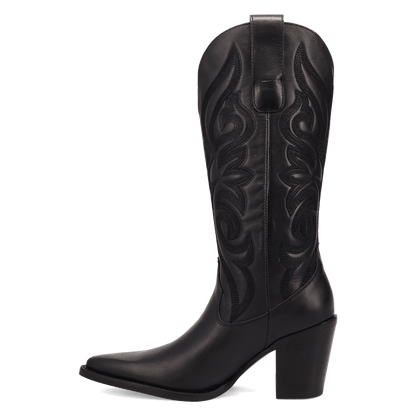 Women's Dingo Hensley Leather Boot - Black - DI2246-BK