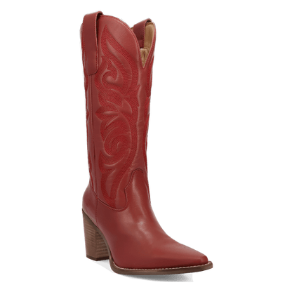 Women's Dingo Hensley Leather Boot - Red - DI2246-RD