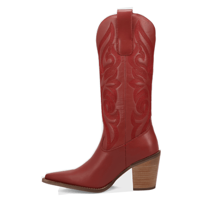 Women's Dingo Hensley Leather Boot - Red - DI2246-RD