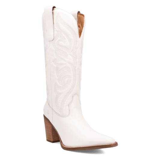 Women's Dingo Hensley Leather Boot - White - DI2246-WH