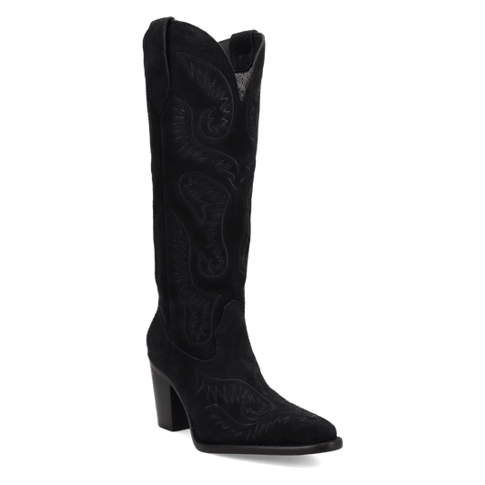 Women's Dingo Evita Leather Boot - Black - DI2253-BK