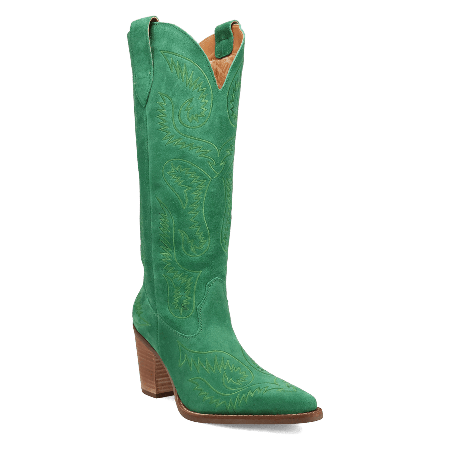 Women's Dingo Evita Leather Boot - Green - DI2253-GN