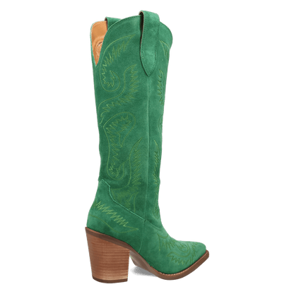 Women's Dingo Evita Leather Boot - Green - DI2253-GN