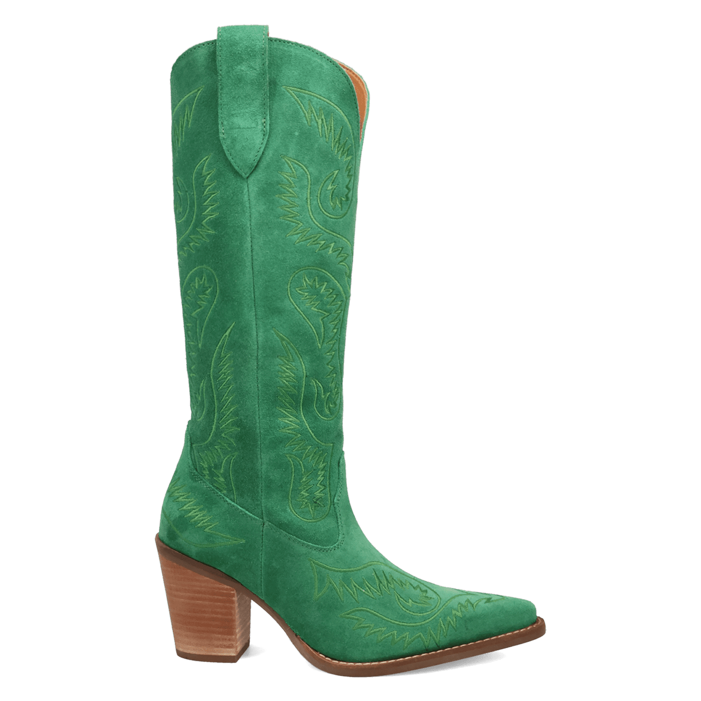Women's Dingo Evita Leather Boot - Green - DI2253-GN