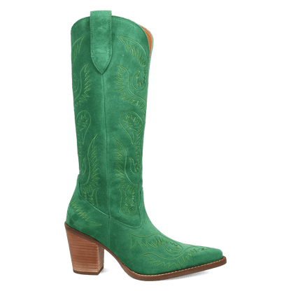 Women's Dingo Evita Leather Boot - Green - DI2253-GN