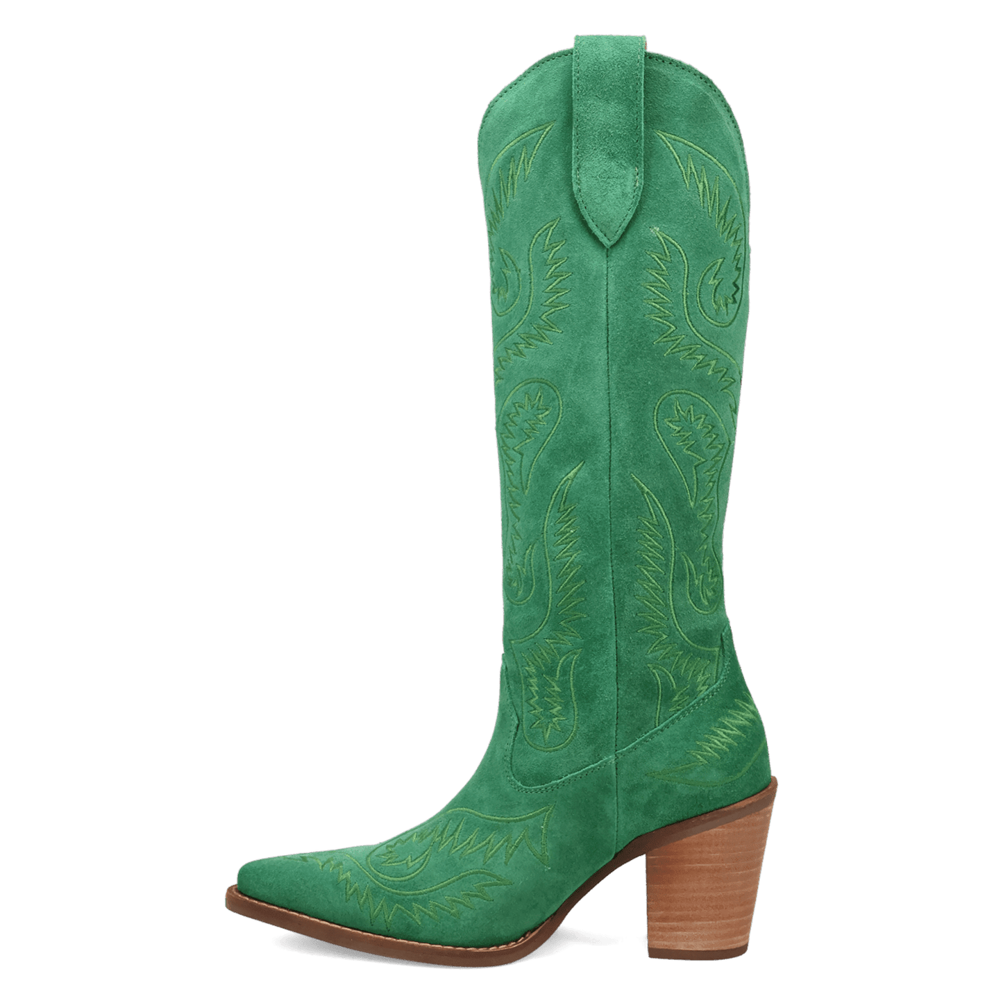 Women's Dingo Evita Leather Boot - Green - DI2253-GN
