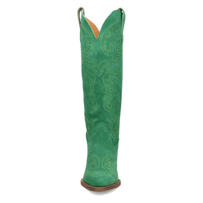Women's Dingo Evita Leather Boot - Green - DI2253-GN