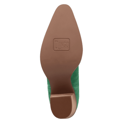 Women's Dingo Evita Leather Boot - Green - DI2253-GN