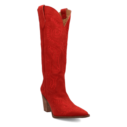 Women's Dingo Evita Leather Boot - Red - DI2253-RD