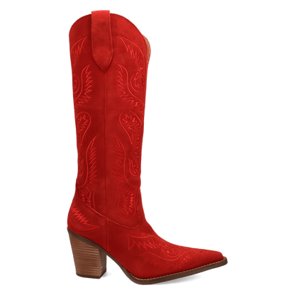 Women's Dingo Evita Leather Boot - Red - DI2253-RD