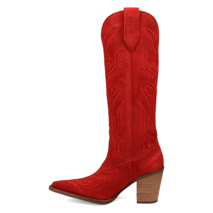 Women's Dingo Evita Leather Boot - Red - DI2253-RD