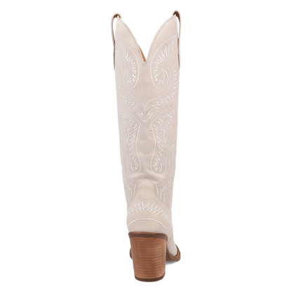 Women's Dingo Evita Leather Boot - White - DI2253-WH